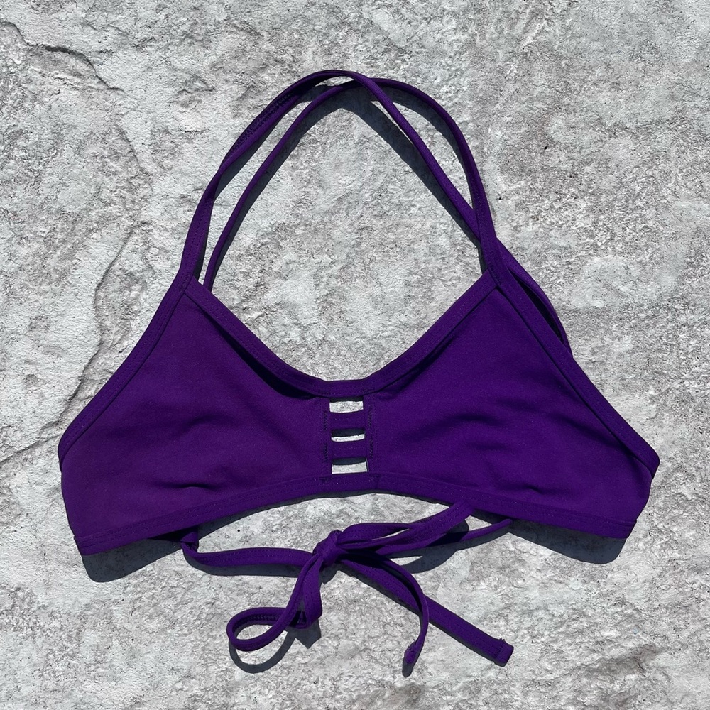 Jolyn Tomcat Bikini Top (S) Grape